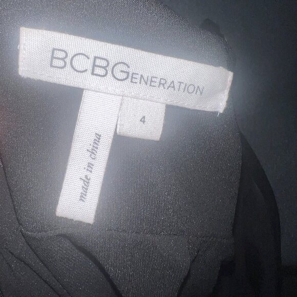 BCBGeneration Black Pleated Maxi Dress Size 4 Formal Gown w/ Pockets, Evening - Picture 11 of 15